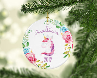 Unicorn Ornament Girls Christmas Ornament LH