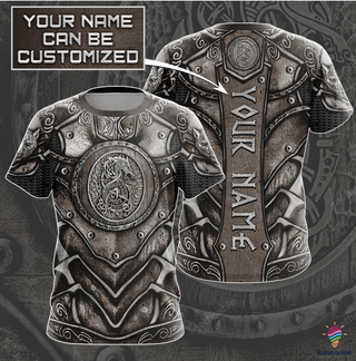 Gift For Viking Lover Viking Warrior 3D T-Shirt LN Viking T-shirt