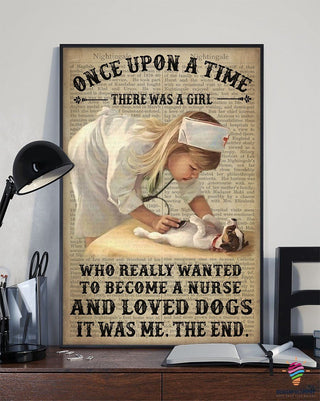 Gifts For Nurses Nurse Love Dog One Upon A Time Canvas Art and Poster LN Gifts For Dog Lovers