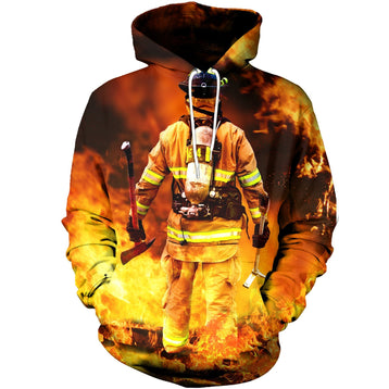 3D Firefighter Printed Hoodie 003 - designfullprint