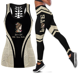 Reading Girl Tank Top And Leggings Set