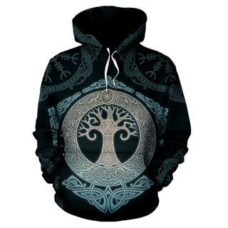 3D Viking Tree of Life Unisex Hoodie 003