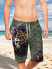 Ultra-light Drawstring 3D Skull and Dragon Shorts for Men 008 - designfullprint