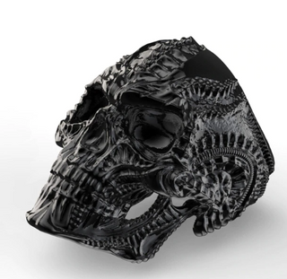 Stainless Steel Decorative Alien Skull Ring