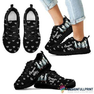 Black Penguin Shoes Penguin Sneakers LH Penguin Shoes Mens Penguin Lover