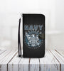 Cell Phone Wallet Case for Universal Models - US NAVY