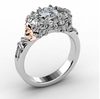 Elegant Zircon Skull Ring