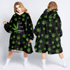 420 Gift Hippie Gift Pot Leaf Joker Smoker Midnight Toker Wearable Blanket Snug Hoodie