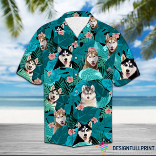 Tropical Husky Hawaii Shirt Hawaii Shirt CM Gifts For Dog Lovers