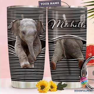 Gift For Elephant Lover Elephant Personalized Tumbler CHM