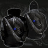 3D Blue Eye Snake Printed Hoodie 001 - designfullprint
