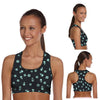 Padded Gym Fitness Sport 3D Sugar Skull and Daisy Printed Athletic Bra 003 - designfullprint