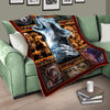 Gift For Wolf Lover Native Wolf Fleece Blankets, Native American Blanket Wolf Blanket Wolves Blanket HG american wolf wolves in native american culture