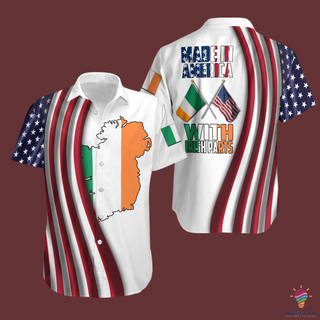 Irish Shop US Irish Plag Pattern Hawaii Shirt CH