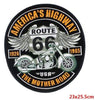 Embroidered Leather Biker Patches