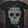 Skull Gift Owl Skull Head Black TShirt CH