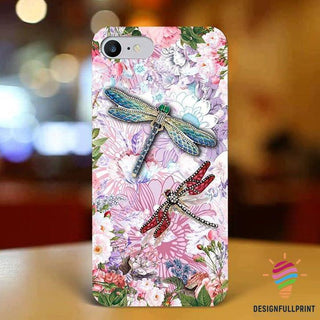 Gift For Dragonfly Lover Dragonfly Couple In Flowers Garden Phone Case LN