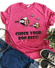Check Your Boo Bee Breast Cancer Awareness Pink Ribbon Tshirt HG