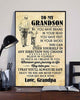 Gift For Grandpa Gift For Dad To My Grandson From Grandpa Family Gift Grandfather Grandson Poster PA