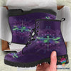 Gift For Dragonfly Lover Mandala Dragonfly Teal And Purple All-Season Boots Mandala Dragonfly Boot