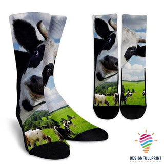 Funny Cattle Socks Daisy Cow Funny Cow Socks Faming Sock Crew Socks HG Gift For Farmer