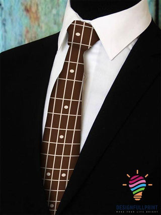 Gift For Music Lover Bass Guitar Strings Tie HG