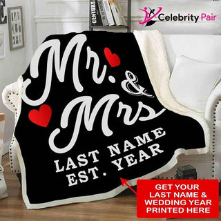 Personalized Mrs And Mrs Blanket HG