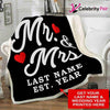 Personalized Mrs And Mrs Blanket HG