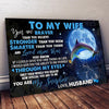 To My Wife You Dolphin In The Moonlight Gift For Her Couple Gift Poster PA