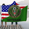 Gift For Veteran Lover Gift For Army Proud Us Army Veteran American Flag Sherpa Blanket HG