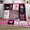 Gift For Butterfly Lover Breast Cancer Survivor Butterfly Sherpa Blanket HG
