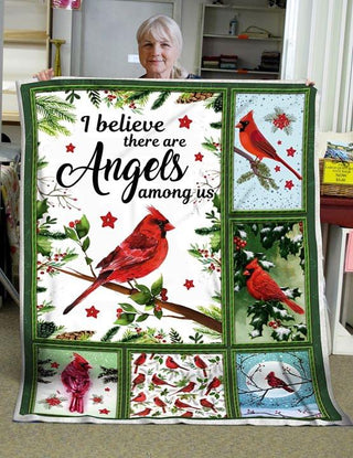 I Believe There Are Angels Among Us Cardinals Birds Cardinal Blanket HG