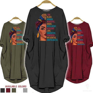 Black Pride Art Black Women Dress Black History Month Women Africa Pride Batwing Pocket Dress HG Black And Proud 365