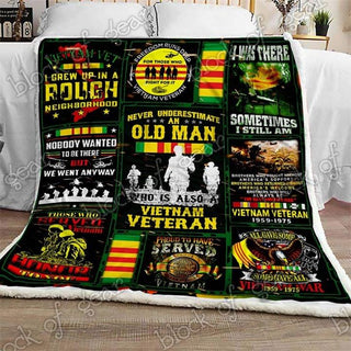 Vietnam Veteran  Blanket Fleece Blanket Sherpa HG