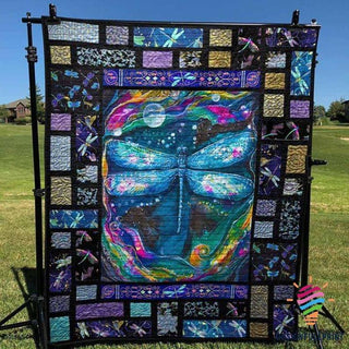 Gift For Dragonfly Lover Ocean Dragonfly Blanket and Quilt Blanket LN