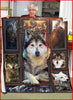 Gift For Wolf Lover Strong Wolf Native American Pattern Blanket HG american wolf wolves in native american culture