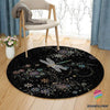 Gift For Dragonfly Lover Beautiful Dragonfly In The Dark Round Rug LN