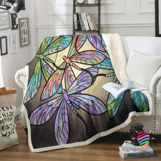 Gift For Dragonfly Lover Beautiful and Brave Dragonfly Blanket and Quilt Blanket LN