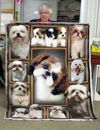 Shih Tzu Dogs Blanket and Quilt Blanket HG