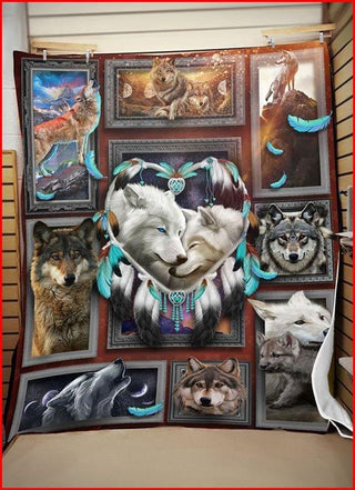 Wolf Wolves Lover Blanket HG native american wolf wolves in native american culture