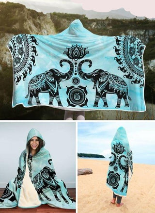 Gift For Elephant Lover Gift For Hippie Elephant Mandala Hippie Blanket and Quilt Blanket HG