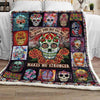 Skull Gift Colorful Skull Flowers Make Me Stronger Blanket HG