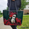 Skull Gift Flowers Sugar Skull Leather Tote Bag HG
