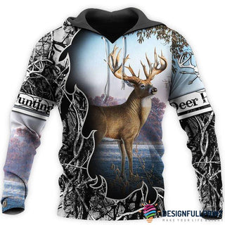 Gift For Hunting Lover Deer Hunting Black Grey Camo Personalized US Unisex Size Hoodie CH