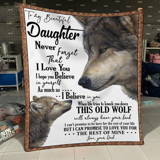 Gift For Dad Dad To Daughter To My Daughter Love Daughter Blanket HG
