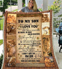 Gift For Mom Lion Mom To My Son Blanket HG