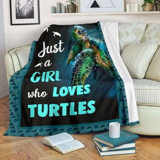 Just A Girl Who Love Turtle Turtles Blanket and Quilt Blanket HG Sea Turtle Blanket turtle baby blanket