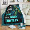Just A Girl Who Love Turtle Turtles Blanket and Quilt Blanket HG Sea Turtle Blanket turtle baby blanket
