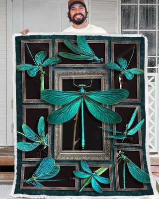 Teal Dragonfly Lover Blanket HG