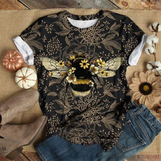 Bee Flowers Tshirt Bee Tshirt HG